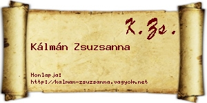 Kálmán Zsuzsanna névjegykártya